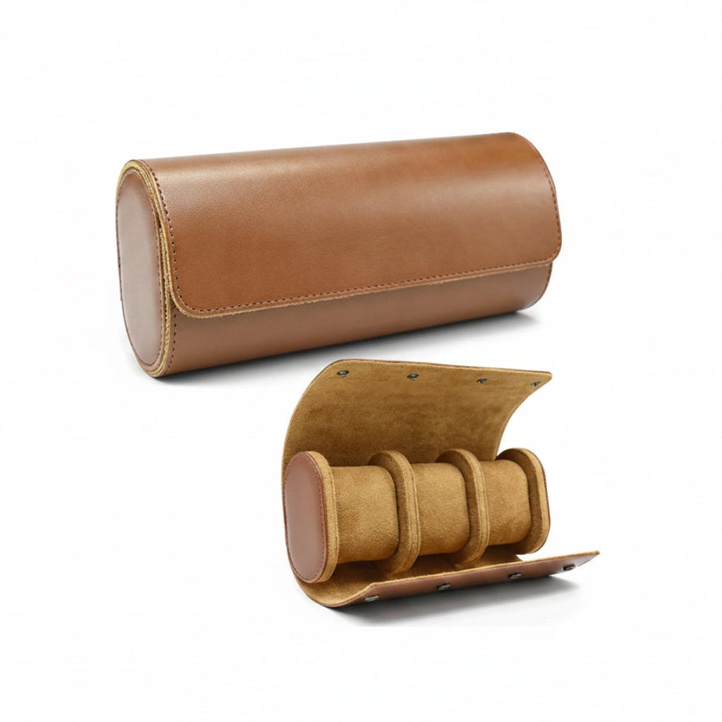 Watch Roll Travel Case 3 Slots Organizer