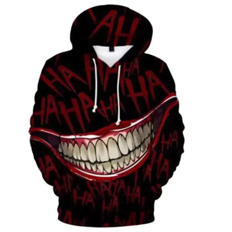 Smile Print Oversize Hoodie