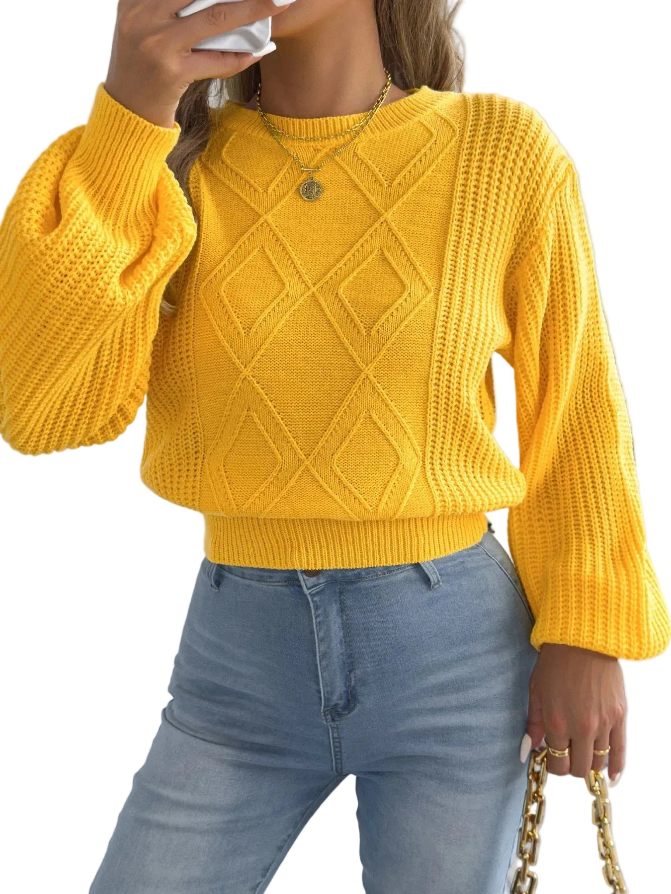 Jersey de punto de manga larga