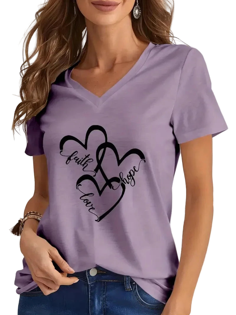 T-Shirt mit Herzmotiv