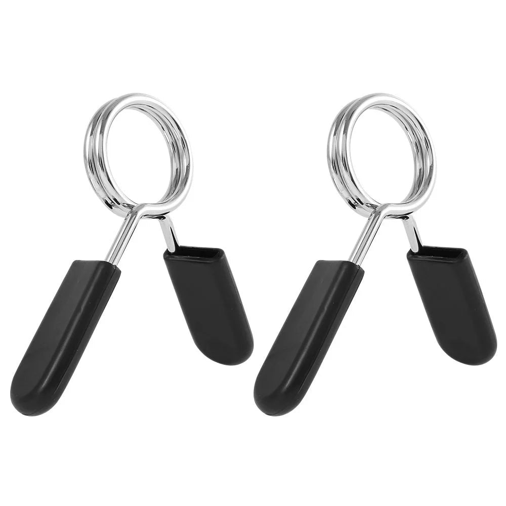 Barbell Clamp Dumbbell Clip Spring Collars 1 Pair 24/28/30/50mm Standard Barbell Non-Slip Lock for Gym Weightlifting Powerlifting