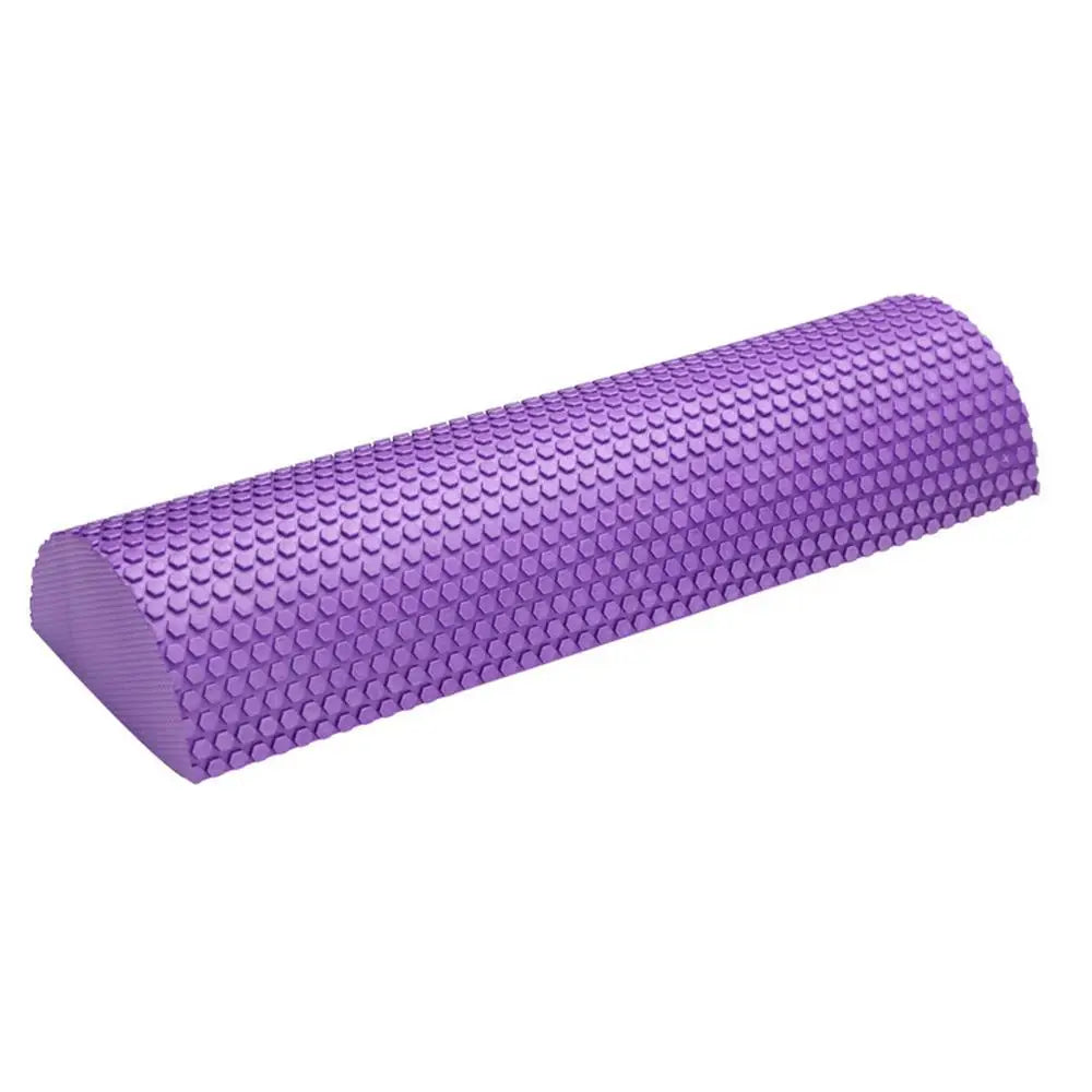 Rodillo de espuma de yoga semicircular (30-45 cm) para masaje muscular y entrenamiento de espalda con textura de puntos