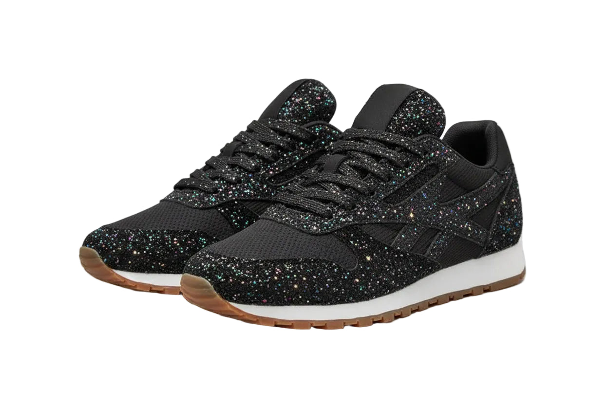 Zapatillas glamurosas con efecto brillante