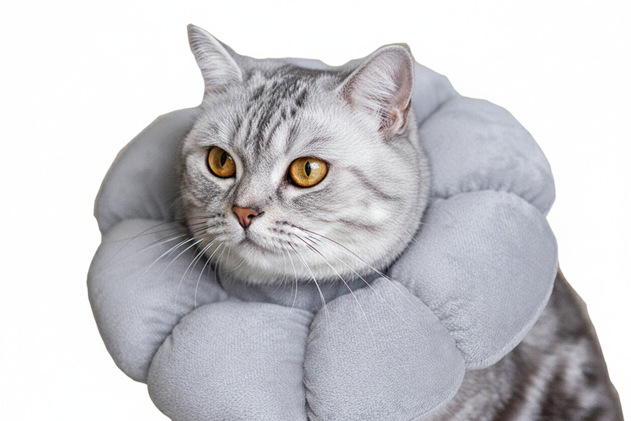 Süsse Katzenhalskrause, ideal als Erholungskragen