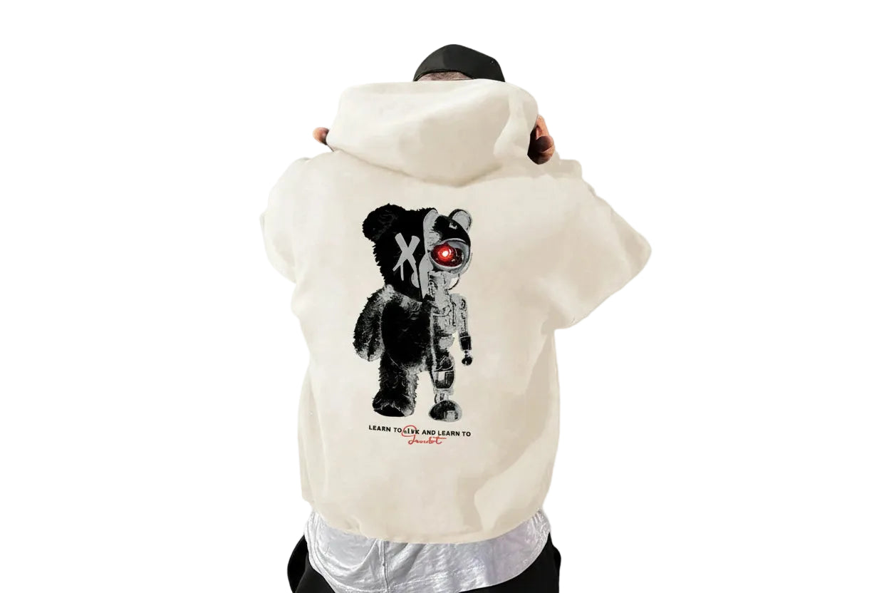 Cartoon Machine Bear Hoodie