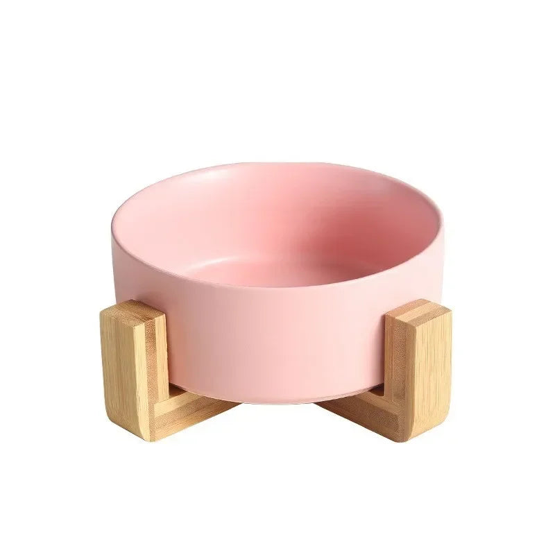 Ceramic Double Bowl for Cats and Dogs