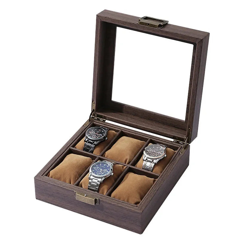 Organizador de exhibición de relojes de cuero PU