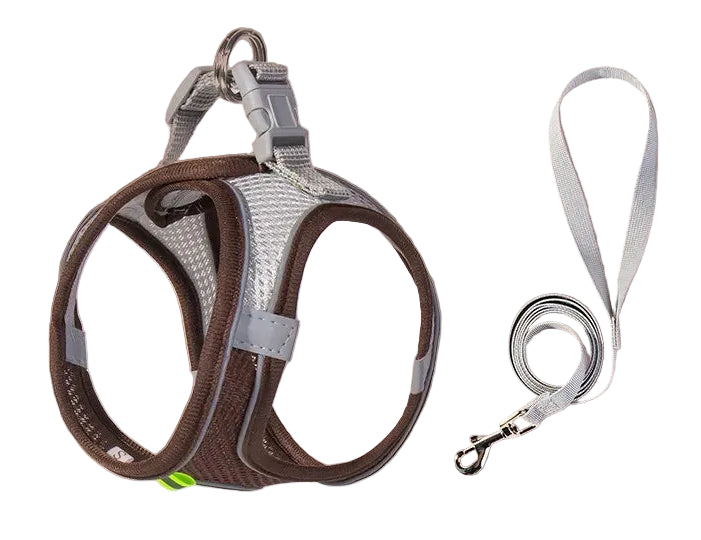 Verstellbare Geschirrweste mit Halsband und Leine