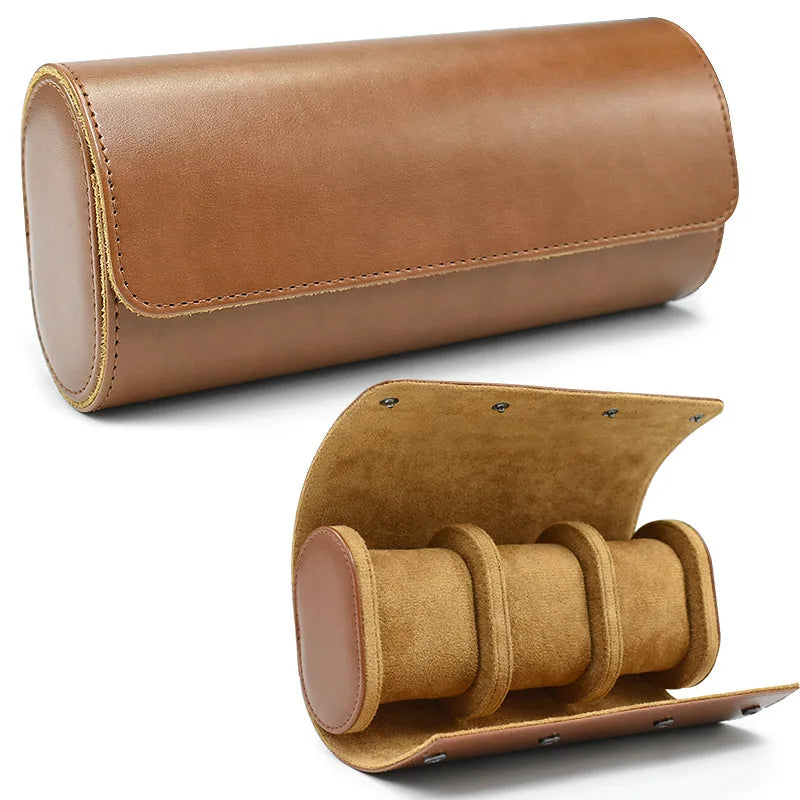 Watch Roll Travel Case 3 Slots Organizer