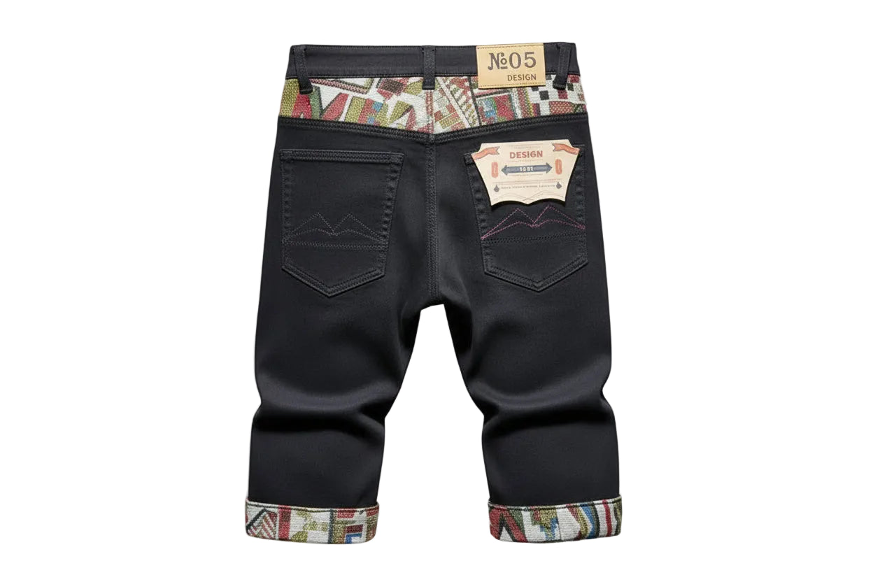 Pantalones cortos de mezclilla estampados