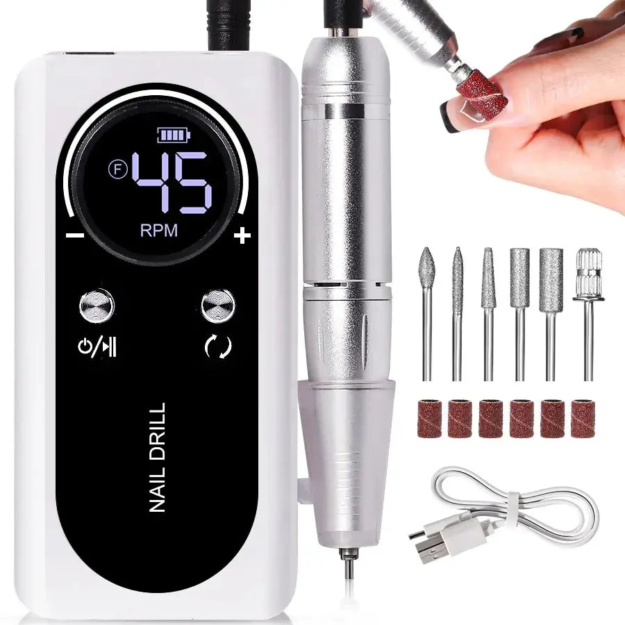 Professional Electric Nail Drill Machine with up to 45,000 RPM