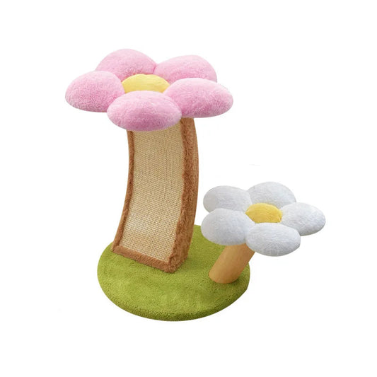 Arbre à chat en forme de fleur avec surface à gratter