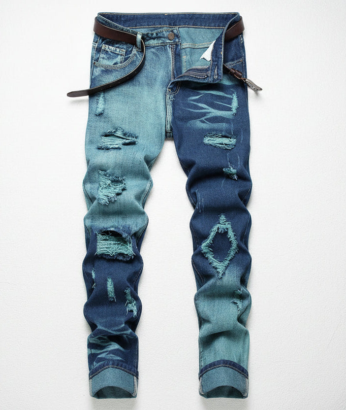 Vaqueros retro con detalles rotos