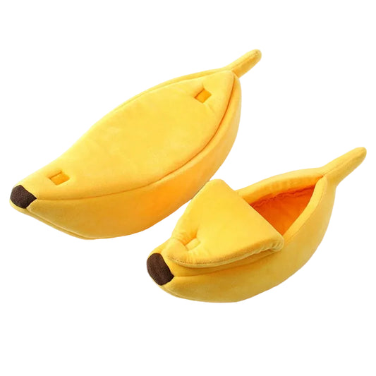 Lit pour chat en forme de banane, amusant, mignon et douillet