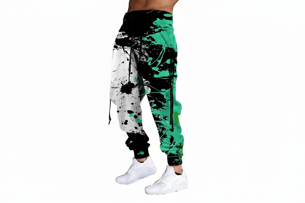 Jogginghose mit Ölfarben-Splash-Print