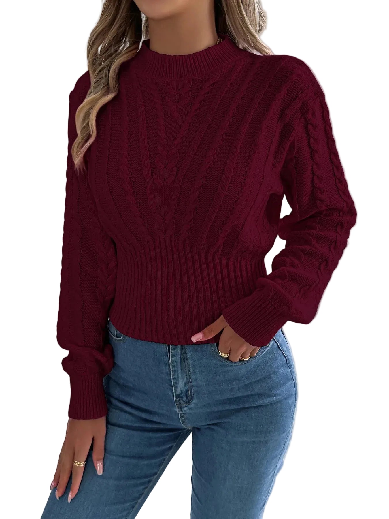Cable-knit sweater