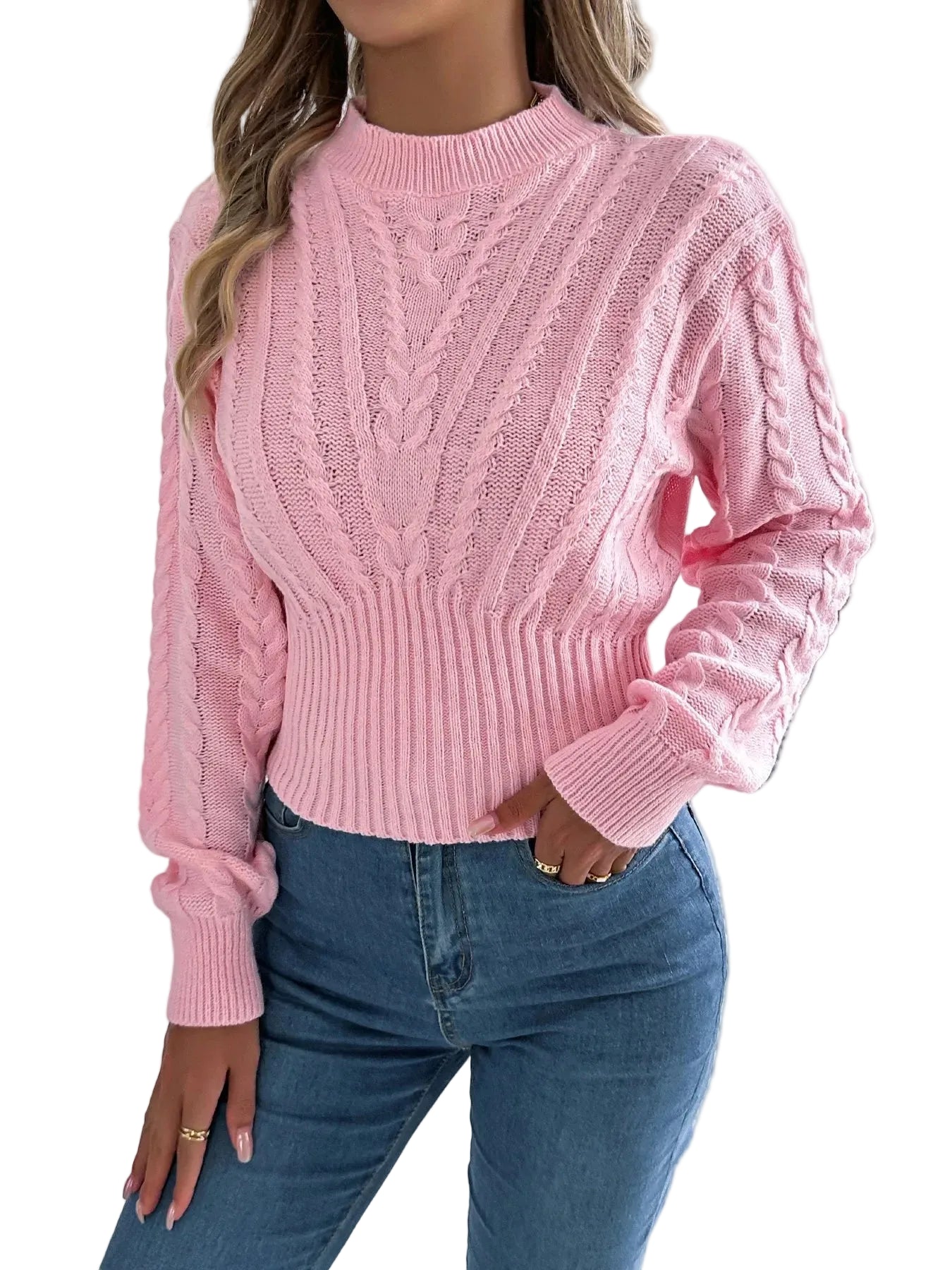 Cable-knit sweater