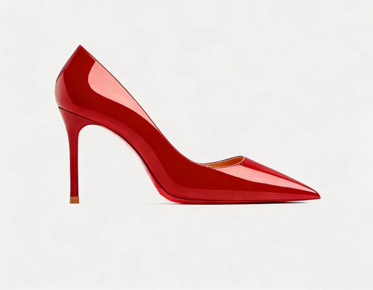 Luxuriöse Leder-Pumps mit roter Sohle, 12 cm Stiletto, spitze Zehen, elegant und sexy für diverse Anlässe