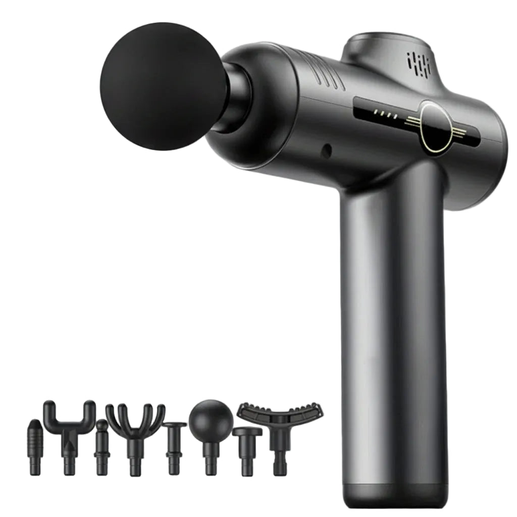 Massage gun with multiple speed settings