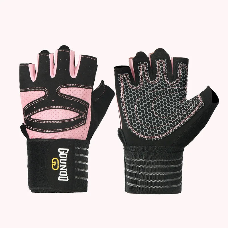 Guantes de levantamiento de pesas - Transpirables, Antideslizantes y con Soporte para la Muñeca