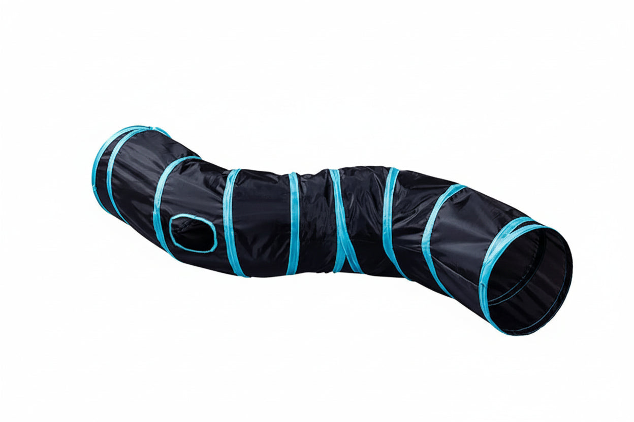 Play tunnel for cats, collapsible, long, in various shapes
