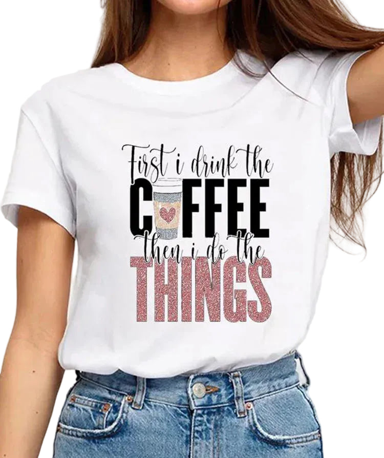 Fashionable T-Shirt with 3D Print Short Sleeve Casual Basic Top