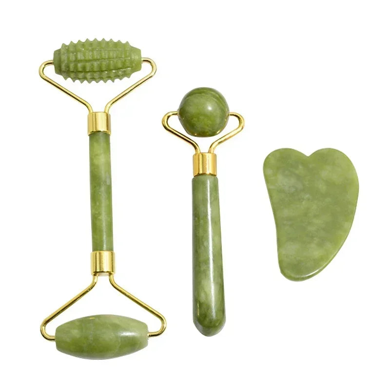 Jade Roller & Gua Sha Set – Natürliche Gesichtsmassage für strahlende Haut