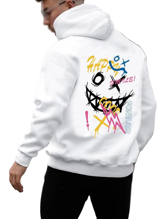 Sweat à capuche Happy Print