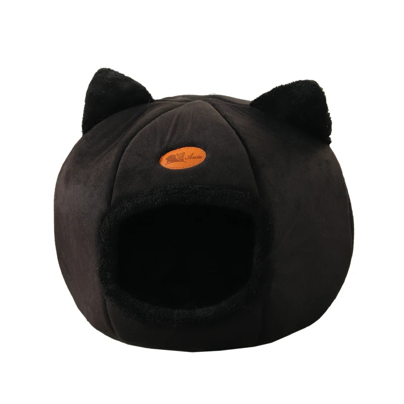 Cueva de invierno para gatos para un sueño profundo