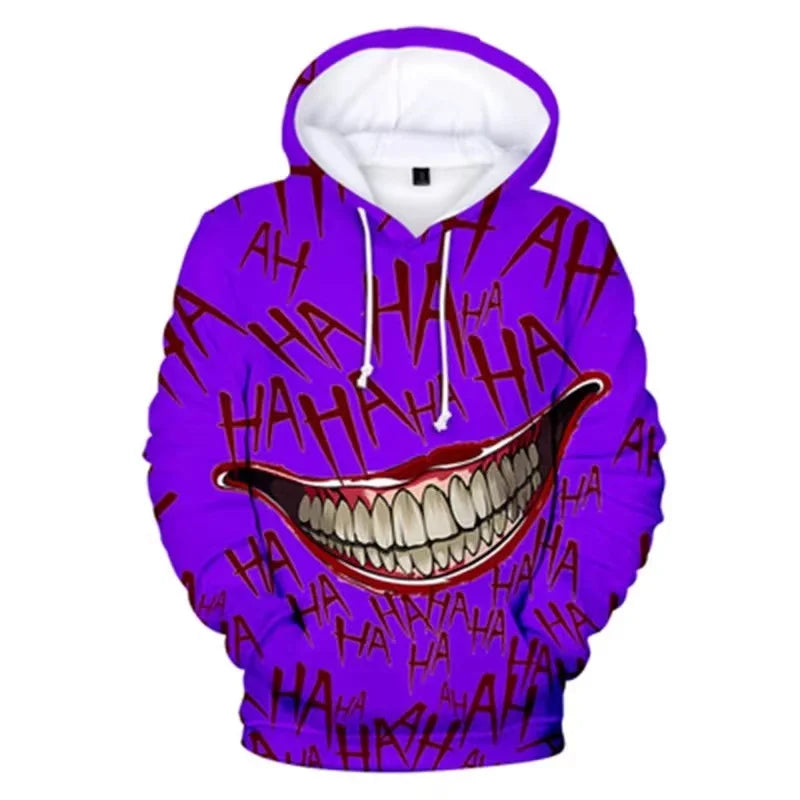 Smile Print Oversize Hoodie