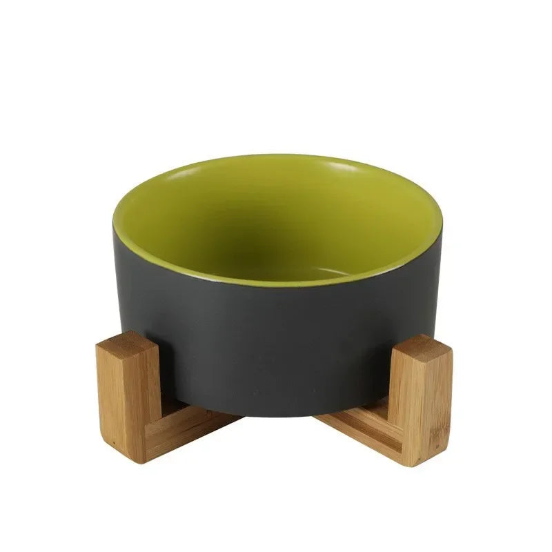 Ceramic Double Bowl for Cats and Dogs