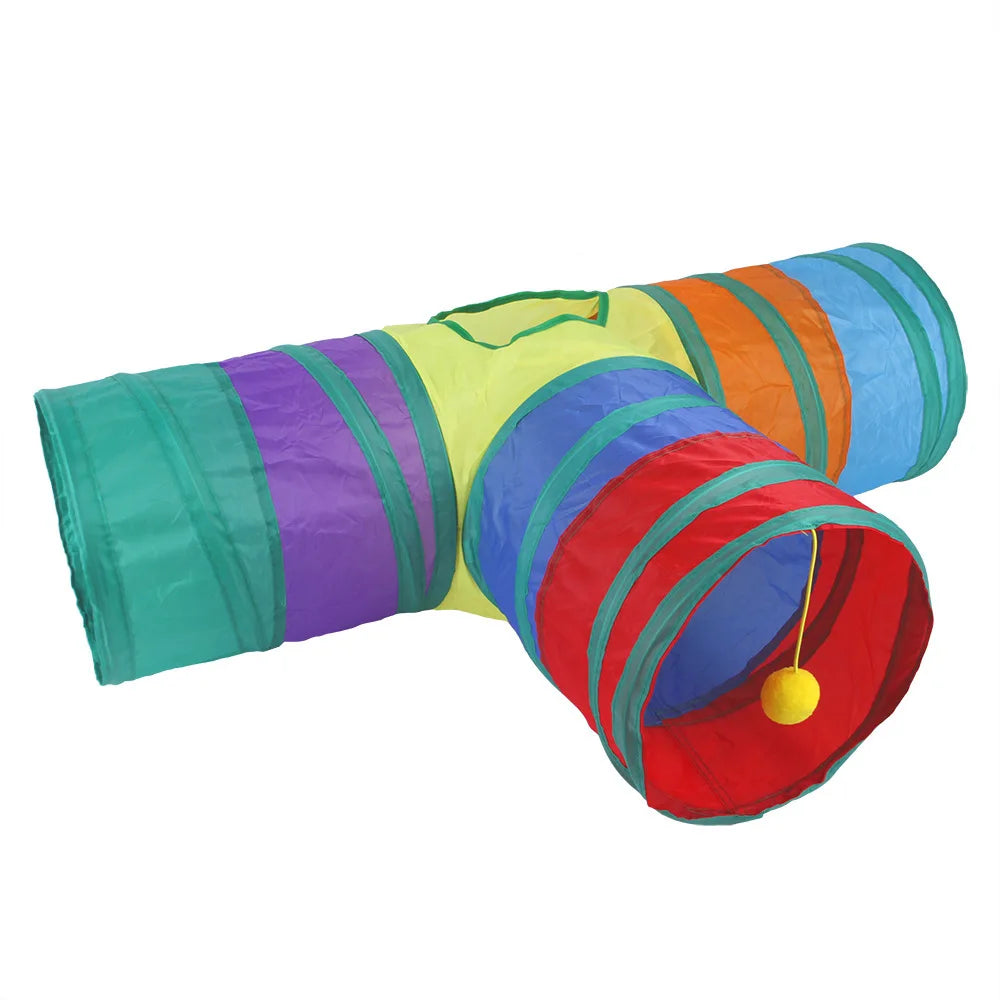 Play tunnel for cats, collapsible, long, in various shapes