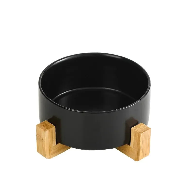 Ceramic Double Bowl for Cats and Dogs