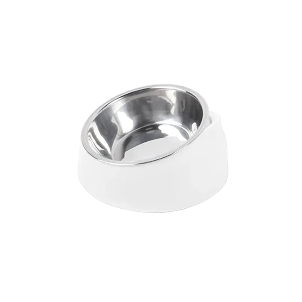 Comedero ergonómico elevado de acero inoxidable para gatos y perros, para la protección del cuello y la columna vertebral