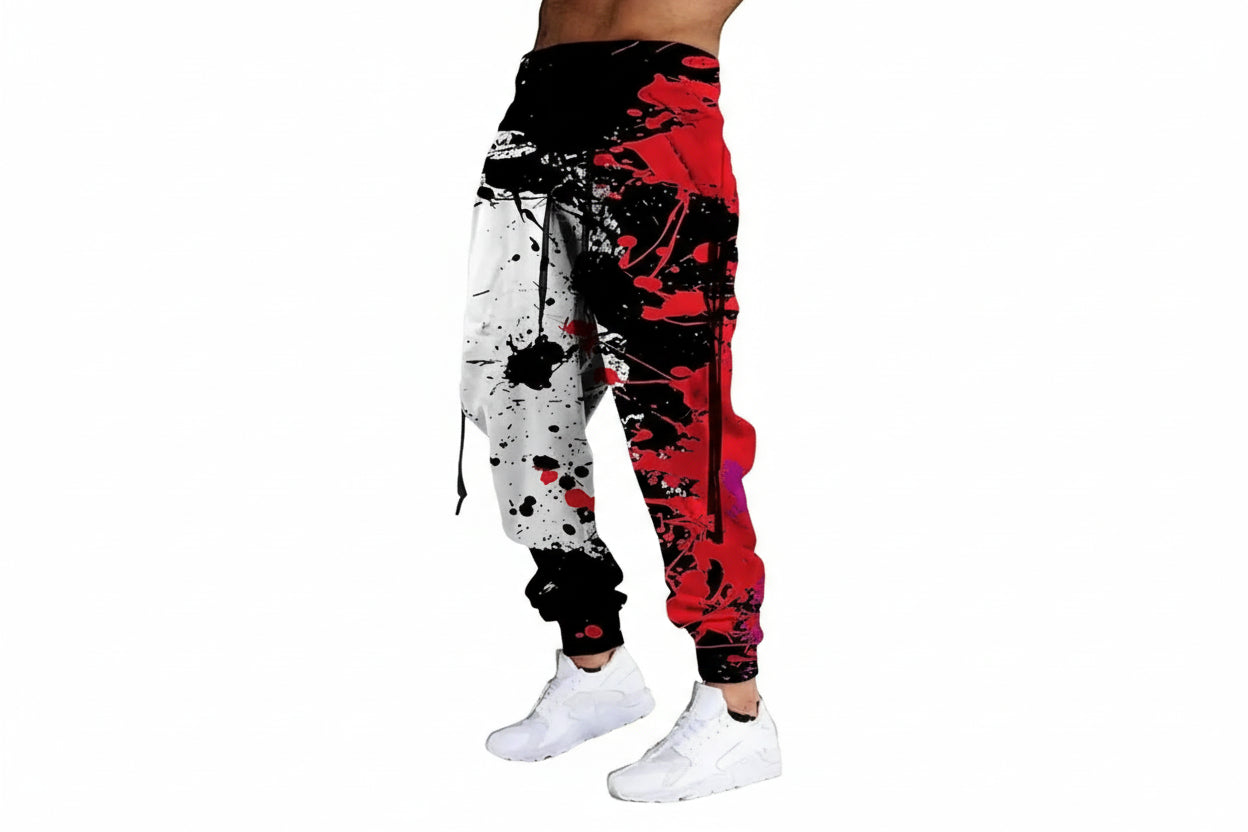 Jogginghose mit Ölfarben-Splash-Print