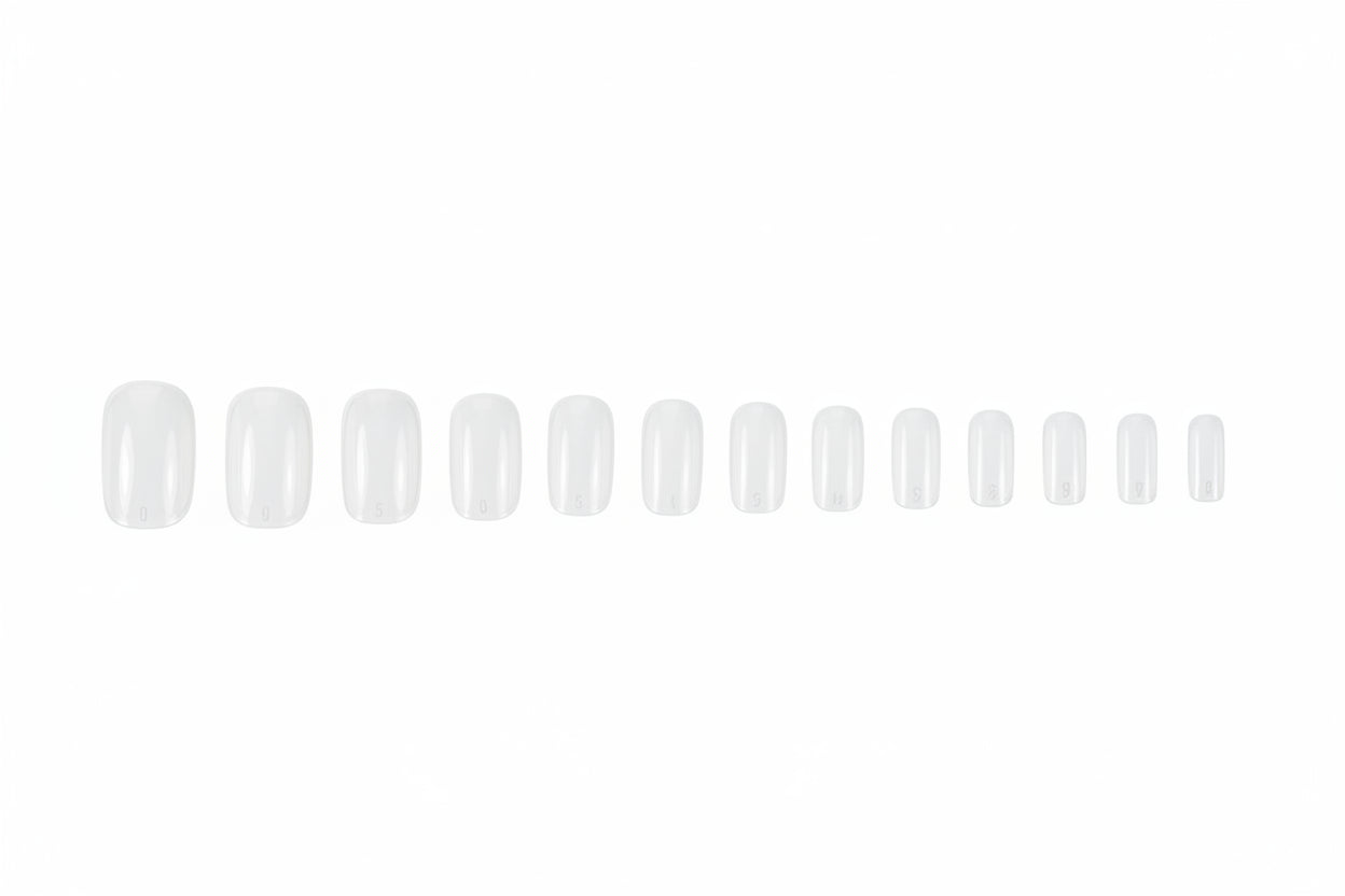 Nail tips in various sizes