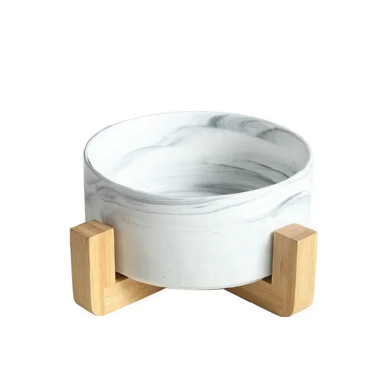Ceramic Double Bowl for Cats and Dogs