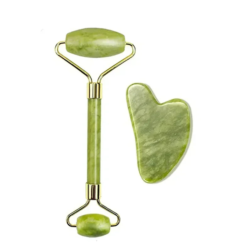 Jade Roller & Gua Sha Set – Natürliche Gesichtsmassage für strahlende Haut