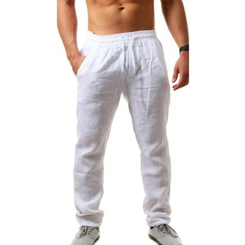 Baumwoll-Leinen-Hosen