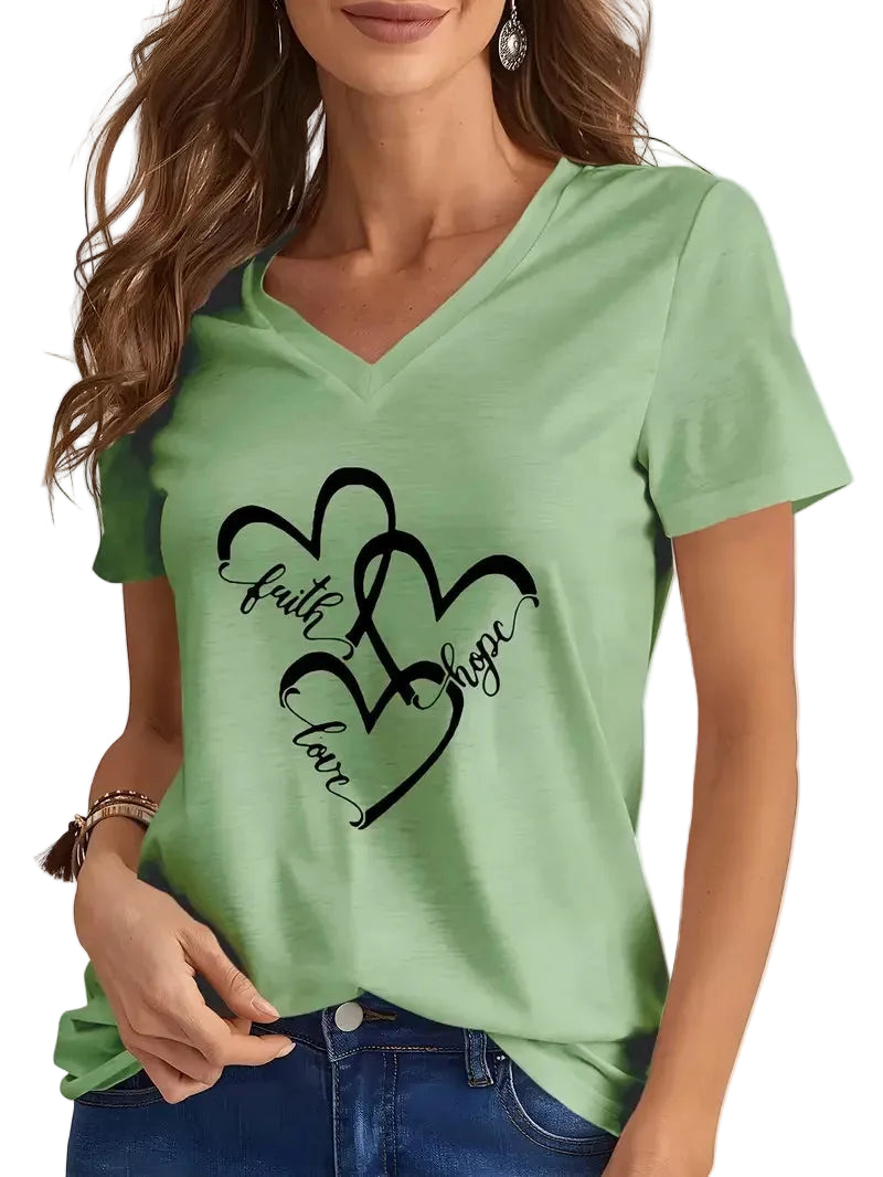 T-Shirt mit Herzmotiv