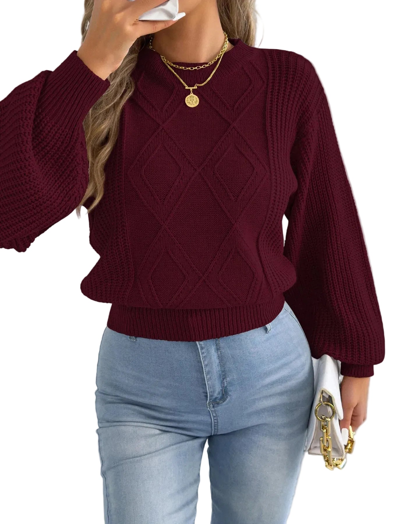 Langärmliger Strickpullover
