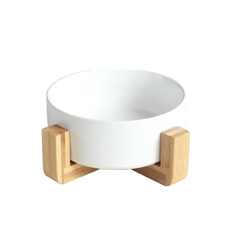 Ceramic Double Bowl for Cats and Dogs