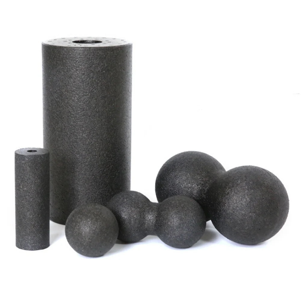 5-Piece Fascia Set Foam Roller & Massage Balls for Yoga & Full-Body Relaxation