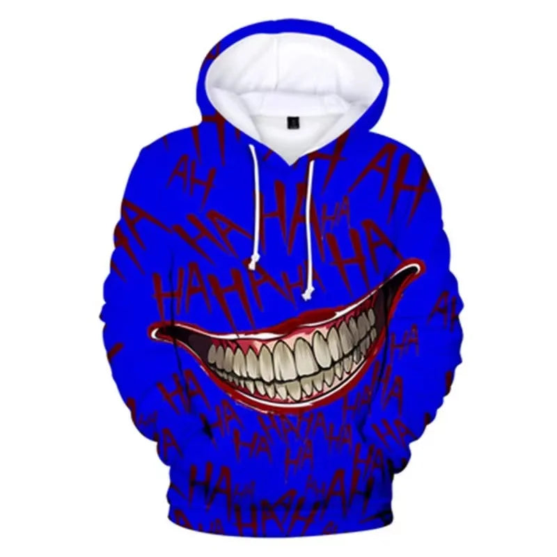 Smile Print Oversize Hoodie