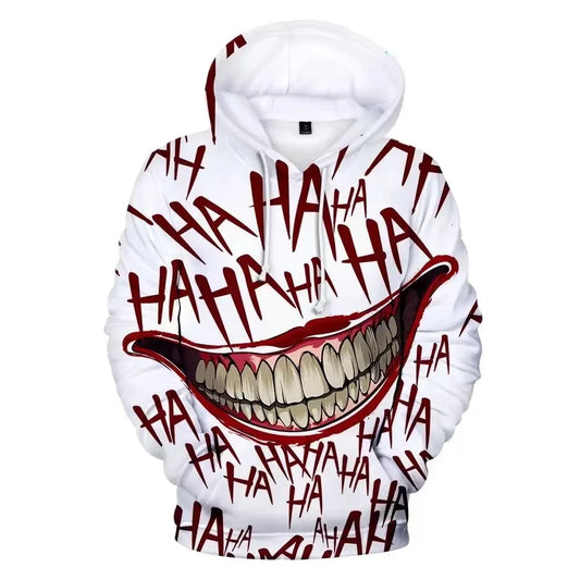 Sweat à capuche oversize motif sourire