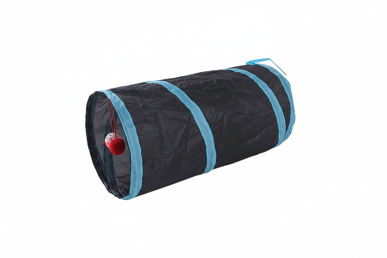 Play tunnel for cats, collapsible, long, in various shapes