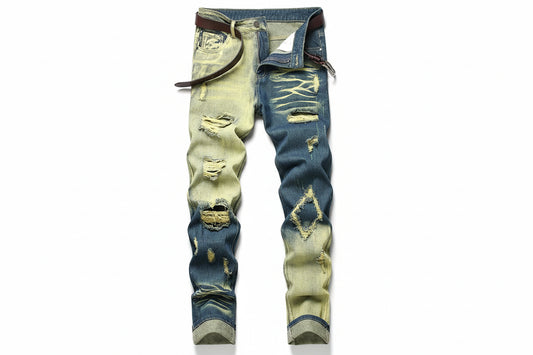 Vaqueros retro con detalles rotos