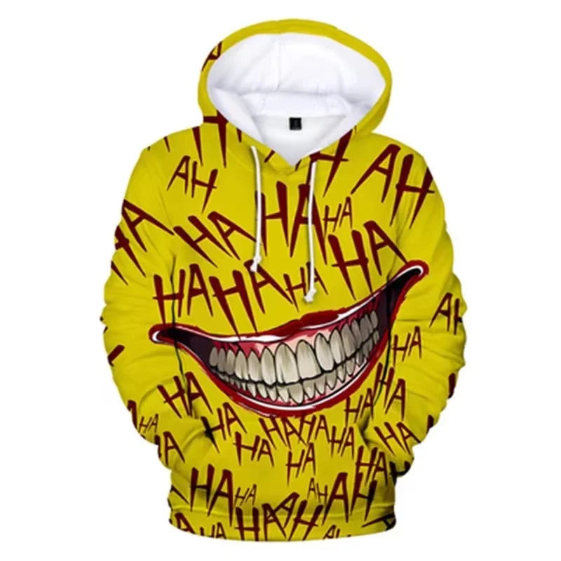 Smile Print Oversize Hoodie