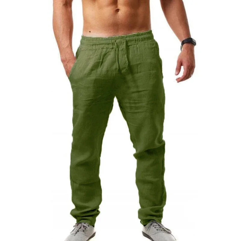 Baumwoll-Leinen-Hosen