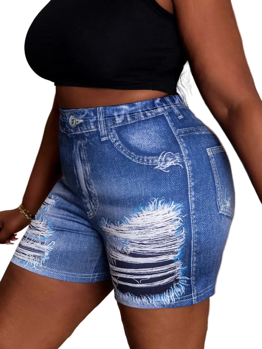Shorts en jean déchirés et décontractés pour l'été